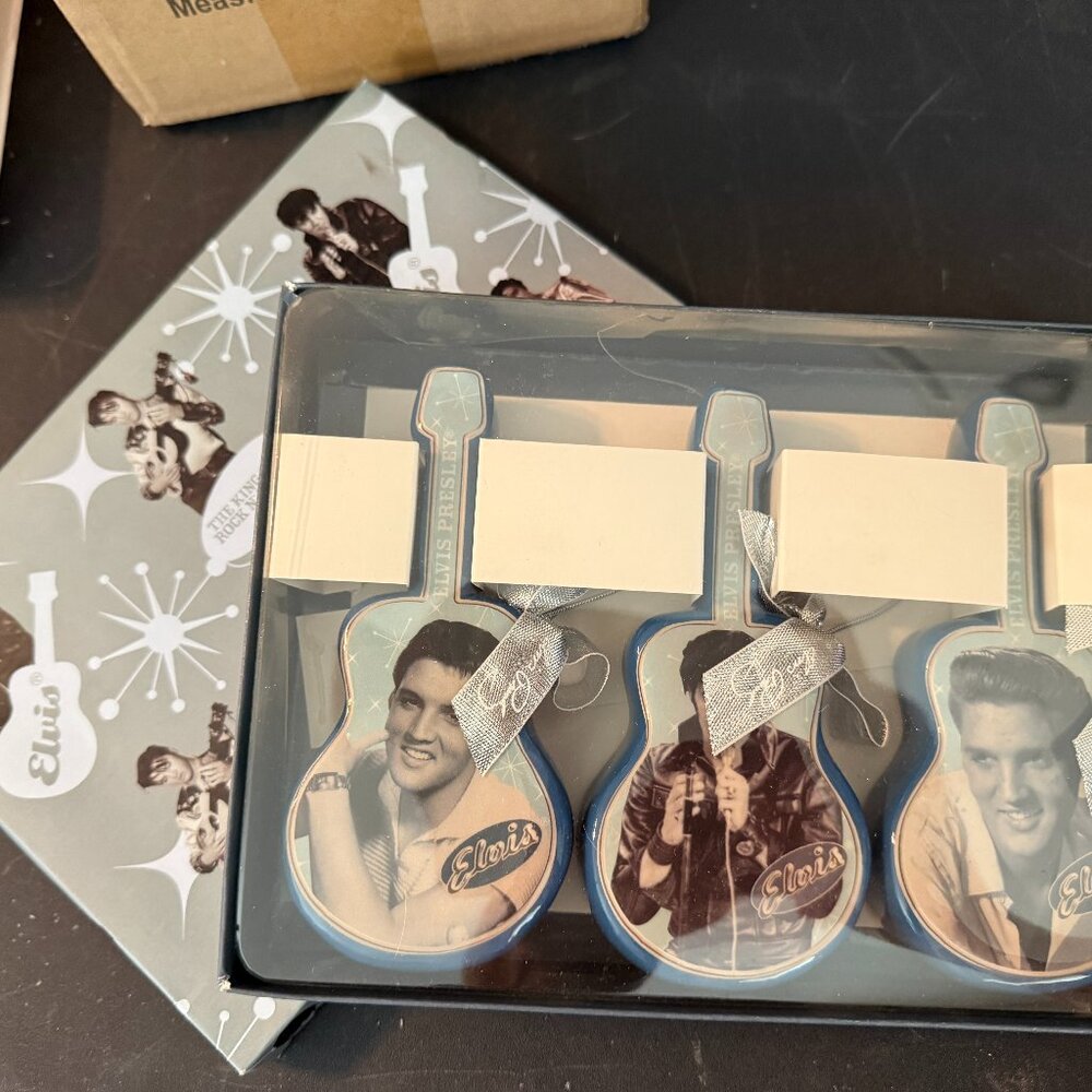 Elvis Guitar Ornaments set of 3 (008)